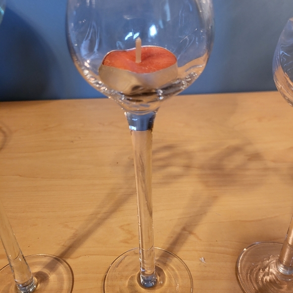 DECOSTAR™ GLASS CANDLE HOLDERS 3PC/SET - Picture 5 of 5